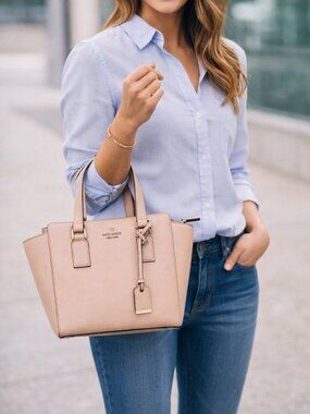 Kate Spade Hayden Satchel Cameron Street Blush Pink Small Leather Bag Designer